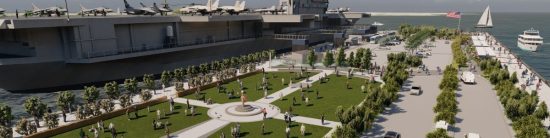 A 3D printed model of Freedom Park at the USS Midway Museum