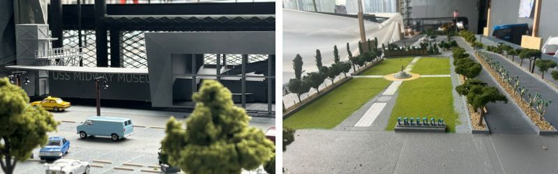 73 12x12 parts of the model were assembled by USS Midway Museum volunteers