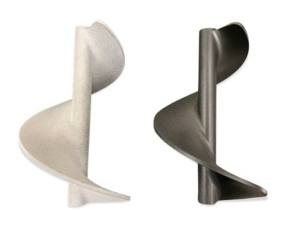 Grain Weevil augers printed with HP MJF using PA-12 material